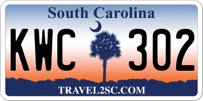 SC license plate KWC302