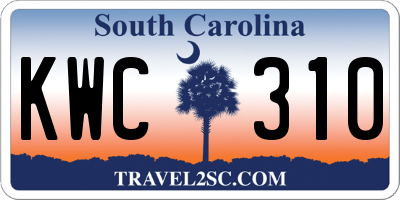 SC license plate KWC310