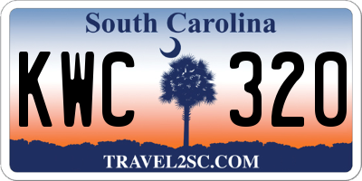 SC license plate KWC320