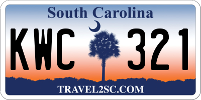 SC license plate KWC321