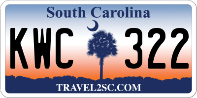 SC license plate KWC322