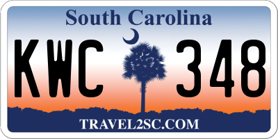SC license plate KWC348