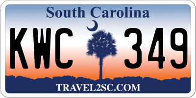 SC license plate KWC349