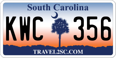 SC license plate KWC356