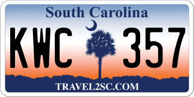 SC license plate KWC357