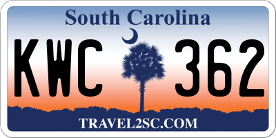 SC license plate KWC362