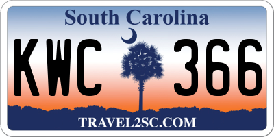 SC license plate KWC366