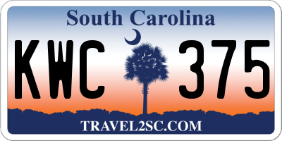 SC license plate KWC375