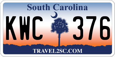 SC license plate KWC376