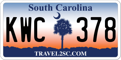 SC license plate KWC378