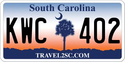 SC license plate KWC402