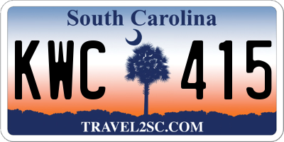 SC license plate KWC415