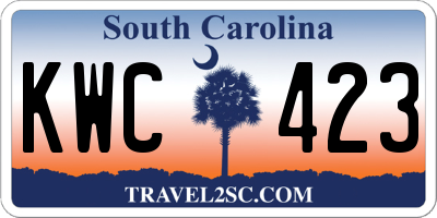 SC license plate KWC423
