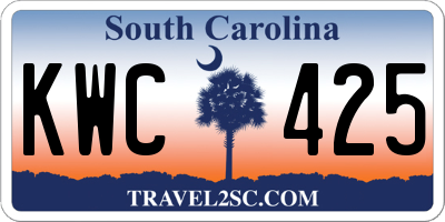 SC license plate KWC425