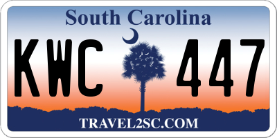 SC license plate KWC447