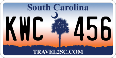 SC license plate KWC456