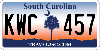 SC license plate KWC457