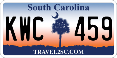 SC license plate KWC459