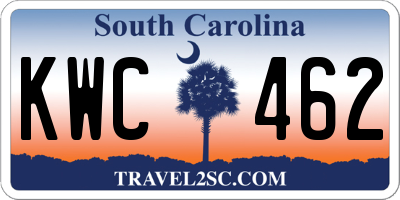 SC license plate KWC462