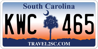 SC license plate KWC465