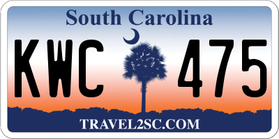 SC license plate KWC475