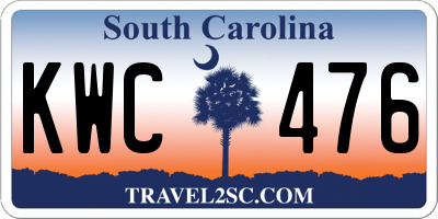 SC license plate KWC476
