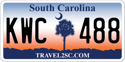 SC license plate KWC488