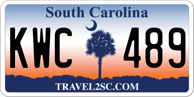 SC license plate KWC489