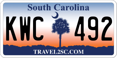 SC license plate KWC492