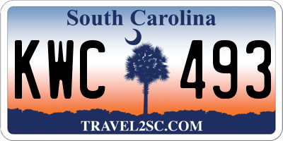 SC license plate KWC493