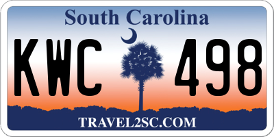 SC license plate KWC498