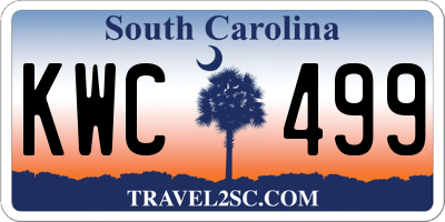 SC license plate KWC499