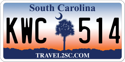 SC license plate KWC514