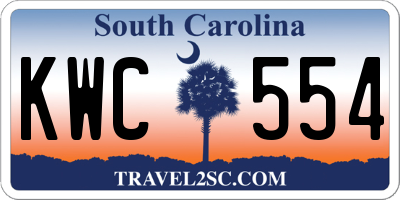 SC license plate KWC554