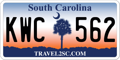SC license plate KWC562