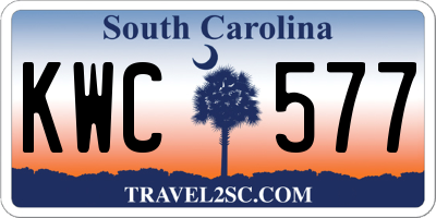 SC license plate KWC577