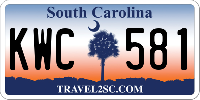 SC license plate KWC581