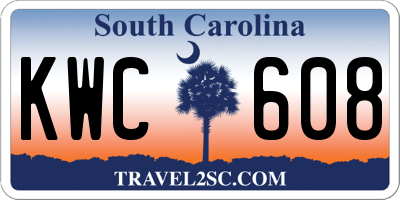 SC license plate KWC608