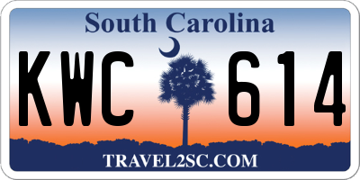 SC license plate KWC614