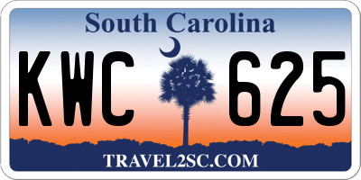 SC license plate KWC625