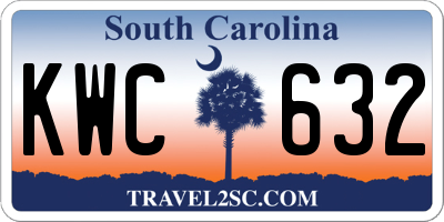 SC license plate KWC632