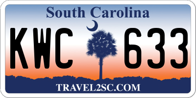 SC license plate KWC633