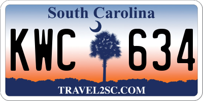 SC license plate KWC634