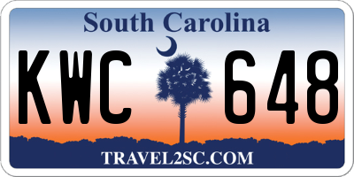 SC license plate KWC648