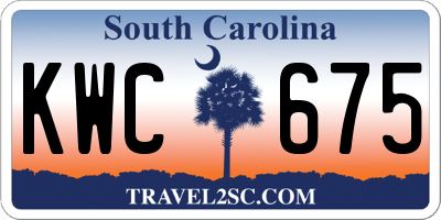 SC license plate KWC675