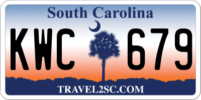 SC license plate KWC679