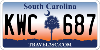 SC license plate KWC687