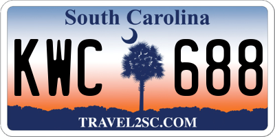 SC license plate KWC688