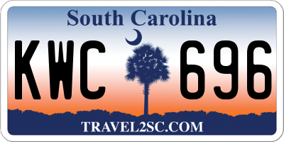 SC license plate KWC696