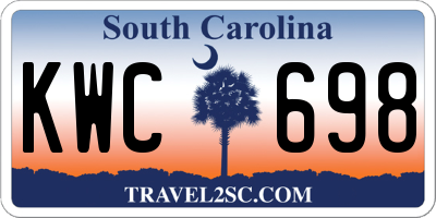 SC license plate KWC698